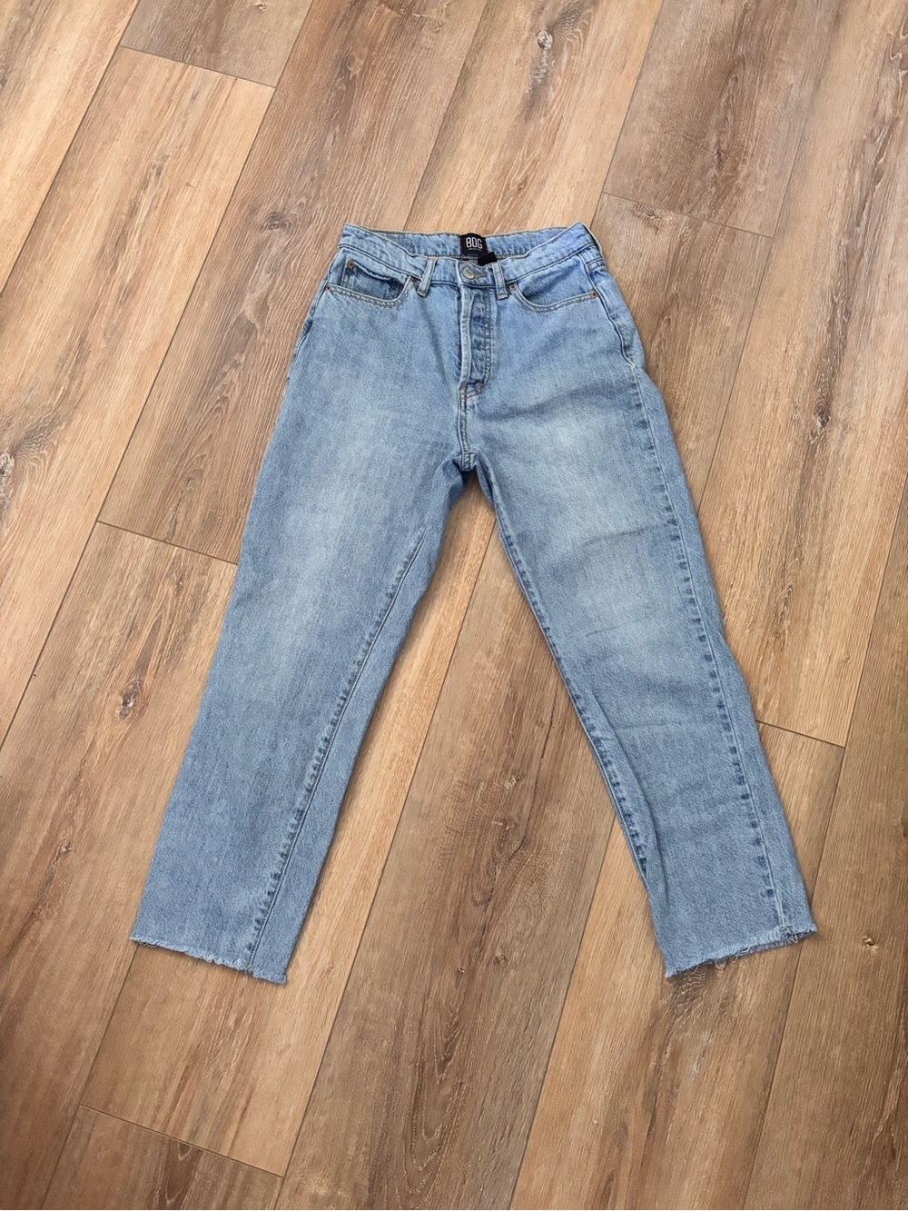 BDG Urban Outfitters Slim Straight Button Fly Raw Hem Jeans SIZE 26 Streetwear